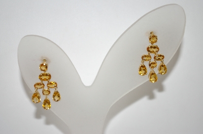 +MBA #19-219  Citrine Multi Shaped Chandelier Earrings