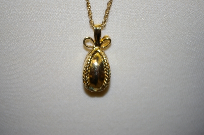 +MBA #19-204  Joan Rivers Golden Egg Pendant With 32" Chain