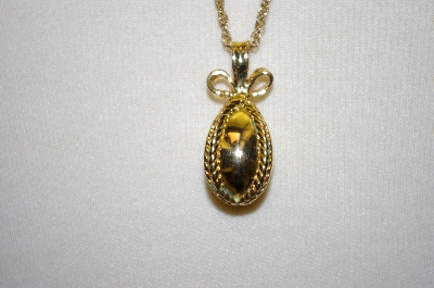 +MBA #19-204  Joan Rivers Golden Egg Pendant With 32" Chain