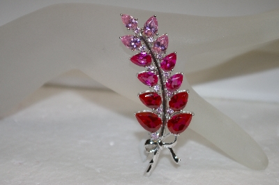 +MBA #19-091  Charles  Winston Shades Of Pink Leaf Pin