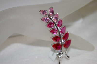 +MBA #19-091  Charles  Winston Shades Of Pink Leaf Pin