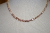 +MBA #1-085  "14K Gold Plated Pink CZ Tennis Necklace