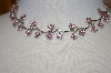 +MBA #19-240  Pink Crystal Floral Necklace
