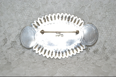 +MBA #TQB  " Artist "RH Boyd Randy Boyd"Signed 3 Stone Blue Turquoise Pin