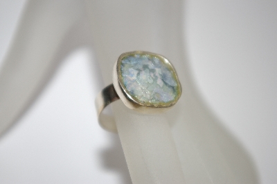 +MBA #19-584  Roman Glass Sterling Ring