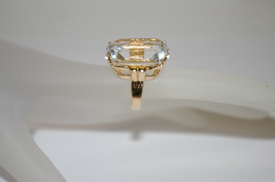+MBA #19-538  Large Clear Square Cut CZ Ring