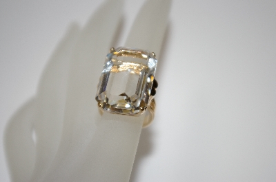 +MBA #19-538  Large Clear Square Cut CZ Ring
