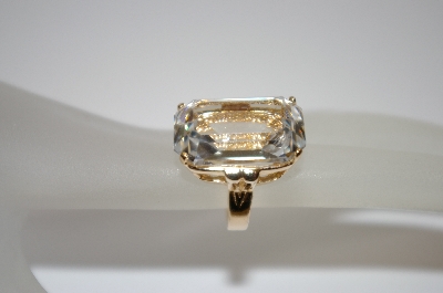+MBA #19-538  Large Clear Square Cut CZ Ring