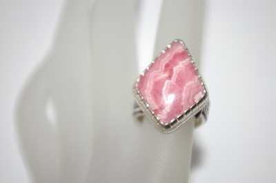 +MBA #19-405  Artist "RMT" Signed Sterling Rhodochrosite Ring