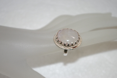 +MBA #19-364  Sterling Oval Cut Moonstone Ring