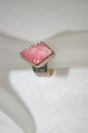 +MBA #19-022  Artist "RMT"  Signed Pink Rhodochrosite Ring