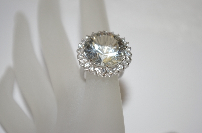 +MBA #19-630  14K White Gold Fancy Cut White Topaz Ring