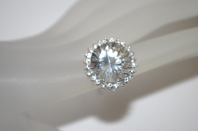+MBA #19-630  14K White Gold Fancy Cut White Topaz Ring