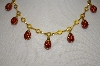 "Sold" Joan Rivers Red Lady Bug Necklace