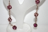 +MBA #19-178  Pink Crystal Ball Drop Earrings