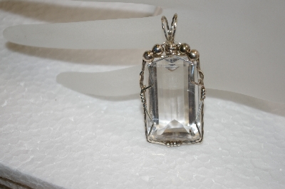 +MBA #20-563  Large Clear Quartz Crystal Wire Wrapped Pendant