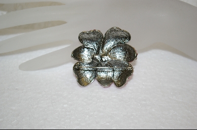 +  Large Pink Crystal Flower Brooch