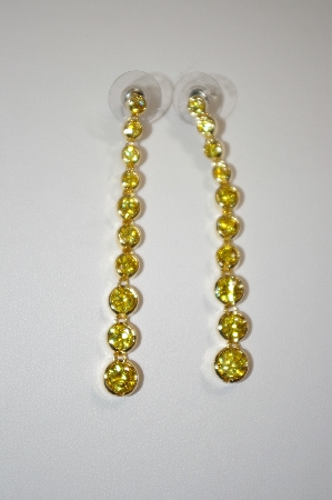 +MBA #20-648  Nolan Miller Gold Plated Yellow CZ Earrings