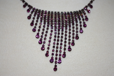 +MBA #20-591  Carol Collection Purple Austrian Crystal Necklace With Matching Earrings