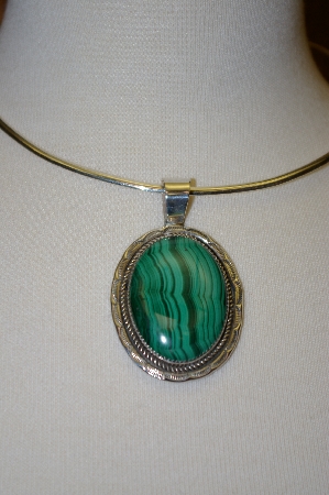 +MBA #20-709  Artist Signed Large Machalite Sterling  Pendant