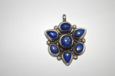 +MBA #20-321    7 Stone Blue Lapis Pendant