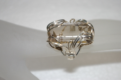 +MBA #20-289  Fancy Sterling Wire Wrapped Quartz Ring