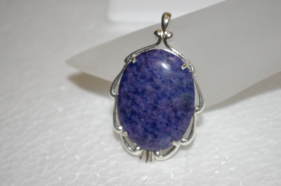 +MBA 320-423  Purple Gemstone Sterling Pendant