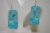 +MBA #20-133  Blue Turquoise Sliced Earrings