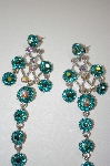 +MBA #20-791  Aqua Blue & Ab Crystal Dangle Earrings