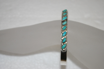 +MBA #20-289  Sterling Small Blue Turquoise Cuff Bracelet