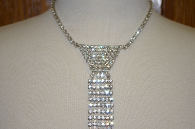 +MBA #20-236  Beautiful Clear Crystal Tie Necklace