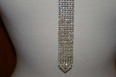 +MBA #20-236  Beautiful Clear Crystal Tie Necklace