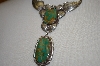 +MBA #20-241  Artist "WCV Wil Vandever"  Signed Fancy Green Turquoise Necklace