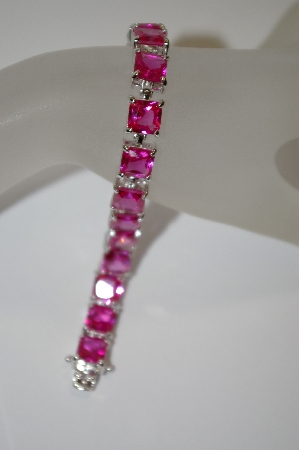 +MBA #20-427  Charles Winston Created Pink Sapphire Bracelet