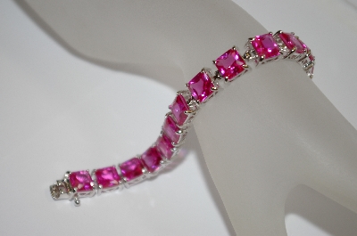 +MBA #20-427  Charles Winston Created Pink Sapphire Bracelet