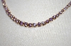 +MBA #20-331  14K Gold Plated Lavender CZ Tennis Style Necklace