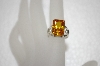 +MBA #20-024  Square Cut Champagne CZ Sterling Ring