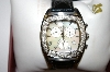 +MBA #21-074 Lucien Piccard Stainless Steel & Diamond Black Strap Watch