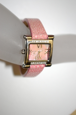 +MBA #21-093  "Croton Ladies "Light Pink" Stingray Strap Diamond Watch"