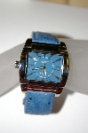+MBA #21-432  Croton Unisex Square Stainless Steel Watch With A Genuine Ostrage Strap