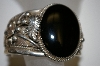 +MBA #21-592  Artist Signed "Priscilla Bagay" LB" Sterling Black Onyx Cuff Bracelet