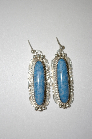 +MBA #21-719  Artist Signed Sterling Blue Lapis Necklace & Earring Set