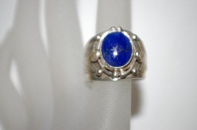+MBA #21-652  Artist Signed "Jaun Guerro" Sterling Lapis Ring