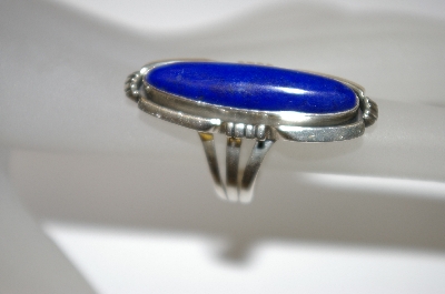 +MBA #21-642  Artist Signed "LN" Dark Blue Lapis Sterling Ring