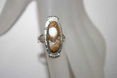 +MBA #21-696    Artist Signed "P" Crazy Horse Sterling Ring