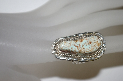 +MBA #21-683  Artist Signed "NE" Turquoise Sterling  Ring