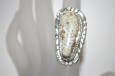 +MBA #21-683  Artist Signed "NE" Turquoise Sterling  Ring
