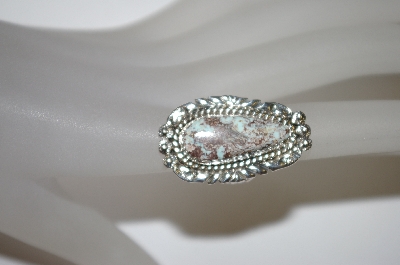 +MBA #21-655  Artist Signed "NE" Turquoise Sterling Ring