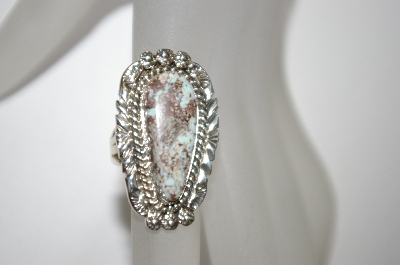 +MBA #21-655  Artist Signed "NE" Turquoise Sterling Ring
