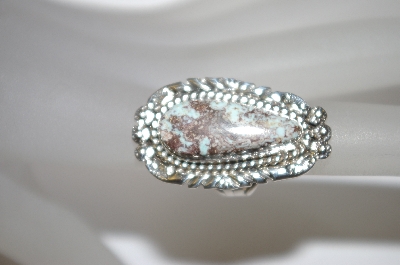 +MBA #21-655  Artist Signed "NE" Turquoise Sterling Ring
